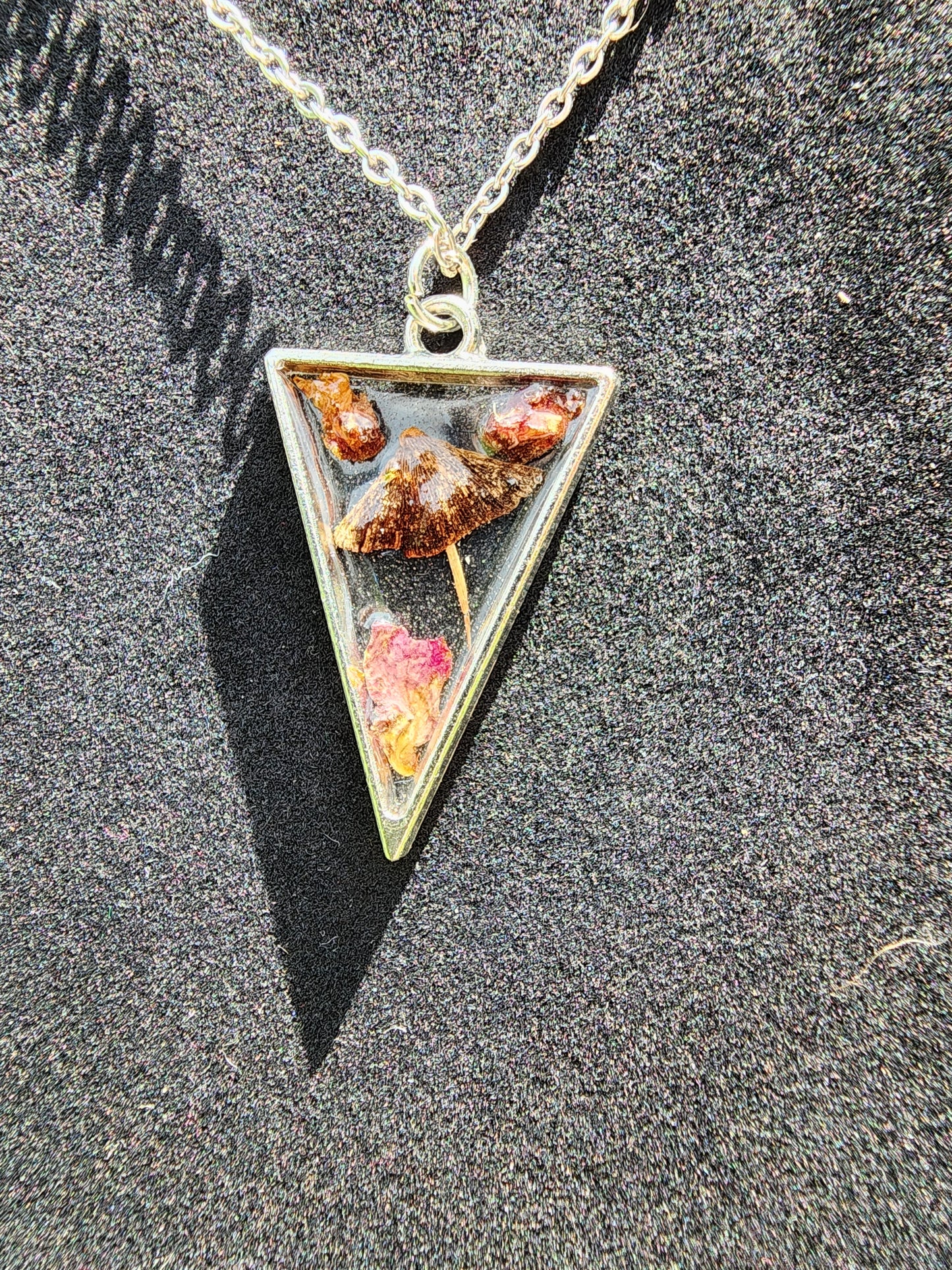 Triangle Mushroom Necklace