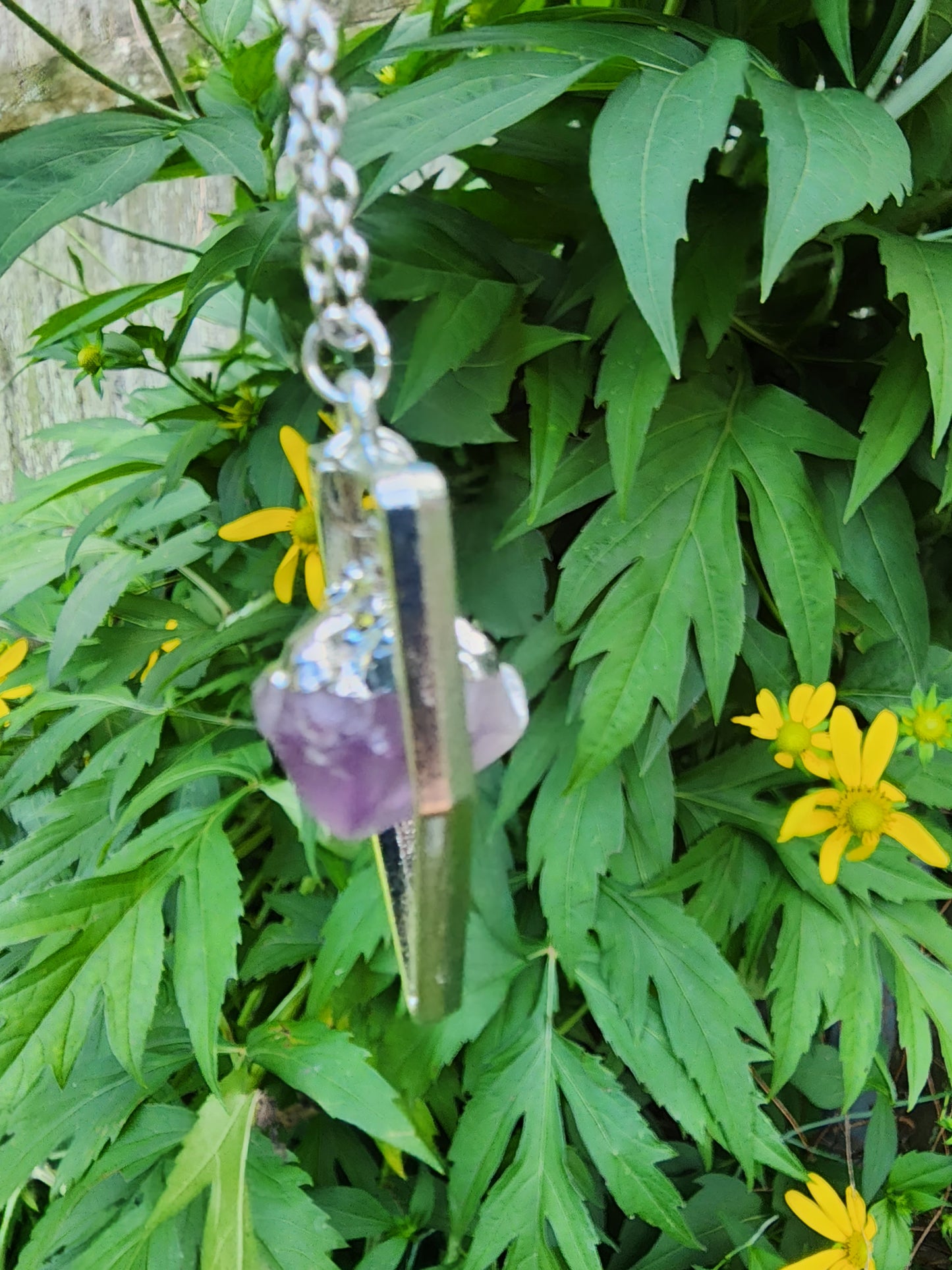 Floating Amethyst Necklace