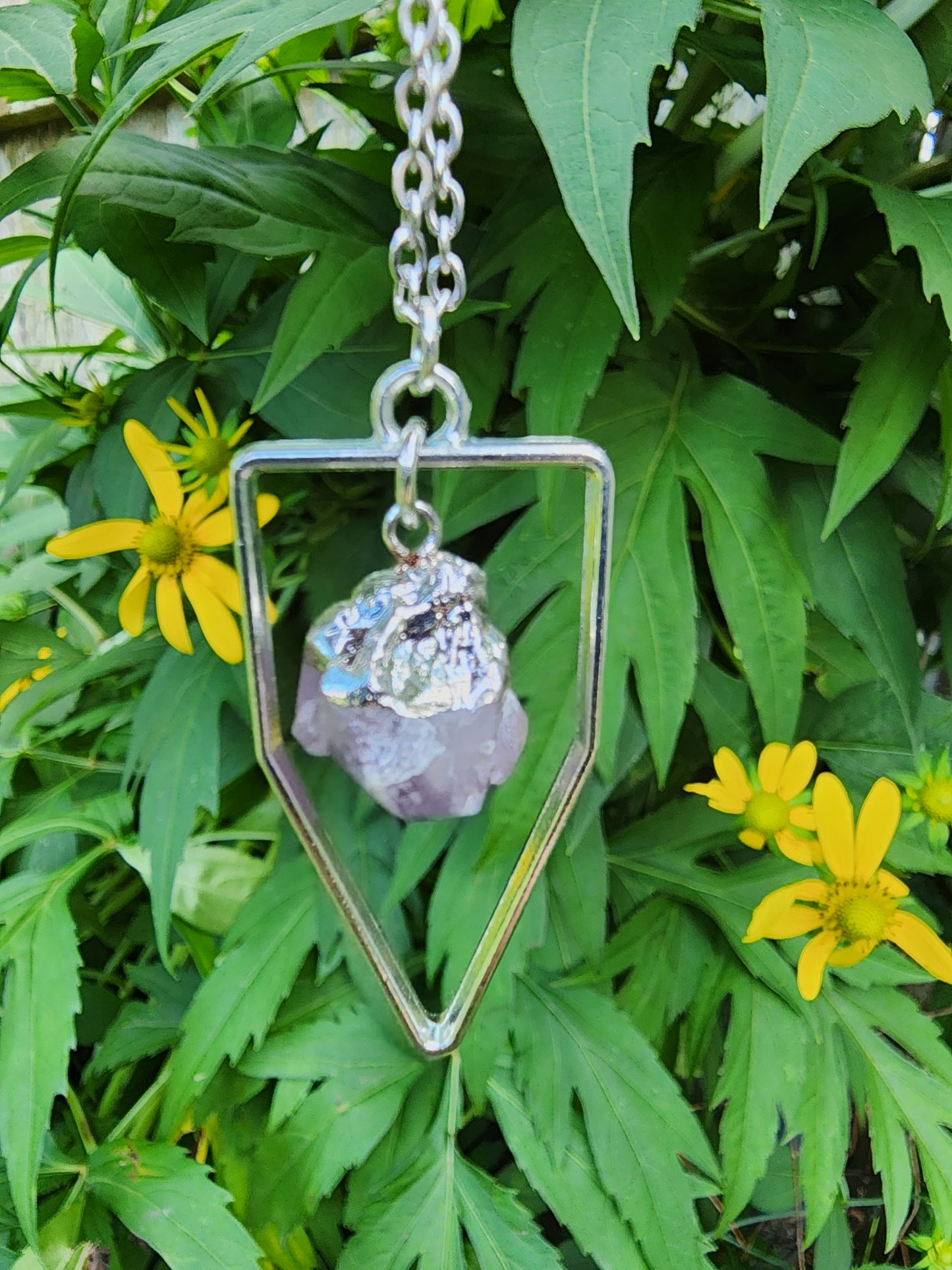 Floating Amethyst Necklace