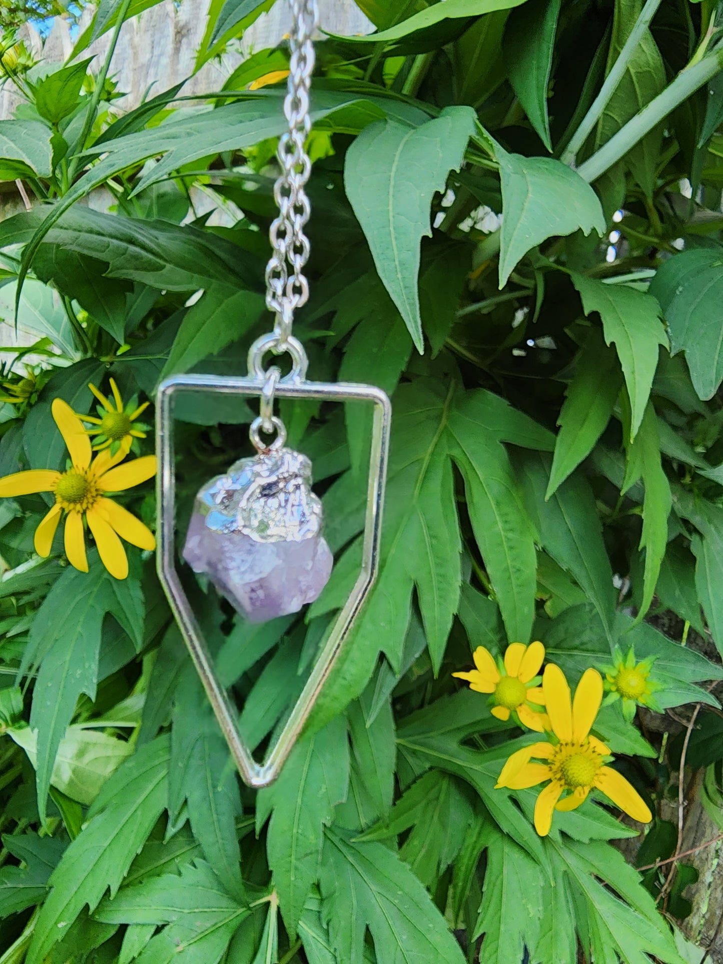 Floating Amethyst Necklace