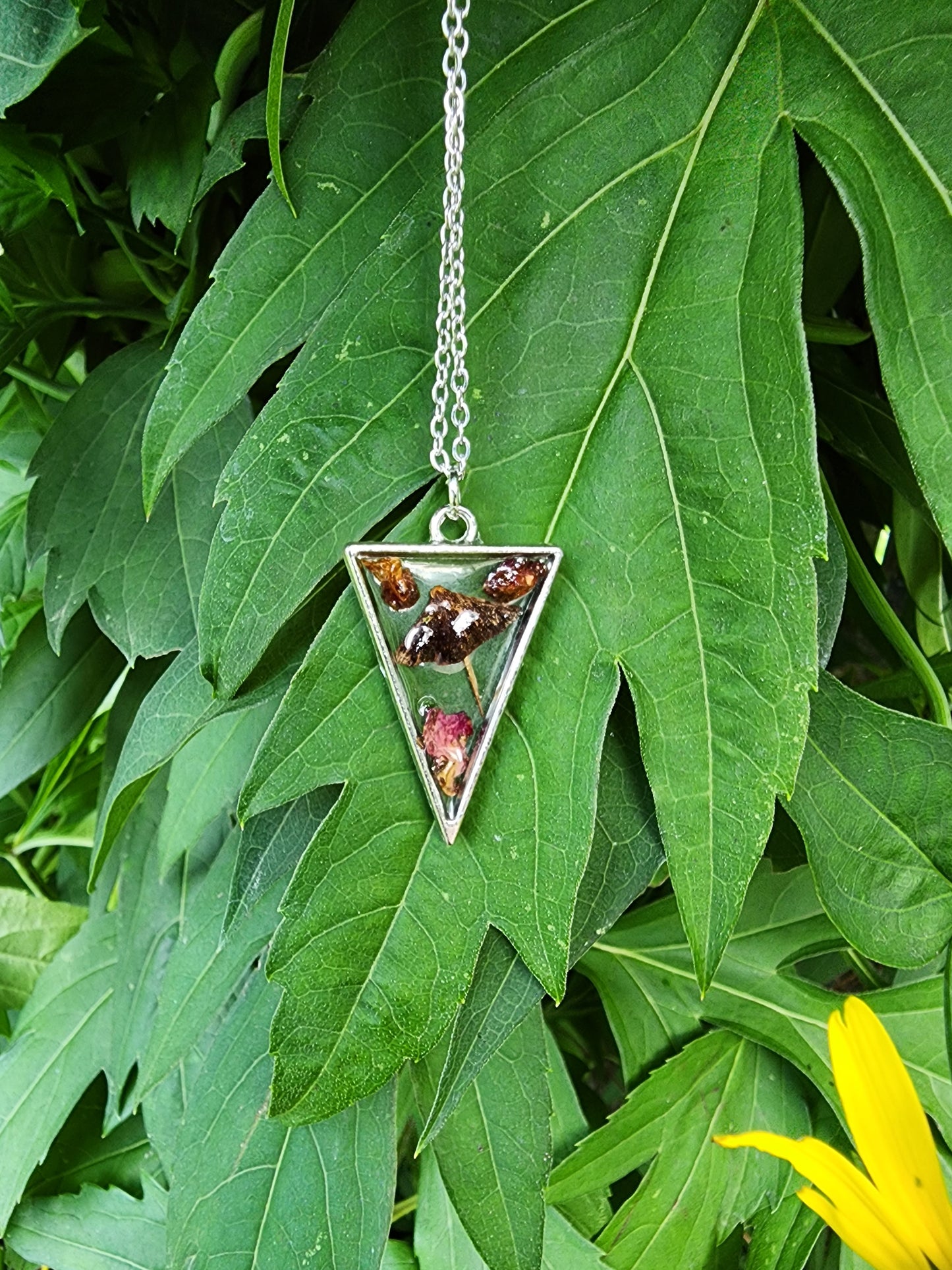 Triangle Mushroom Necklace