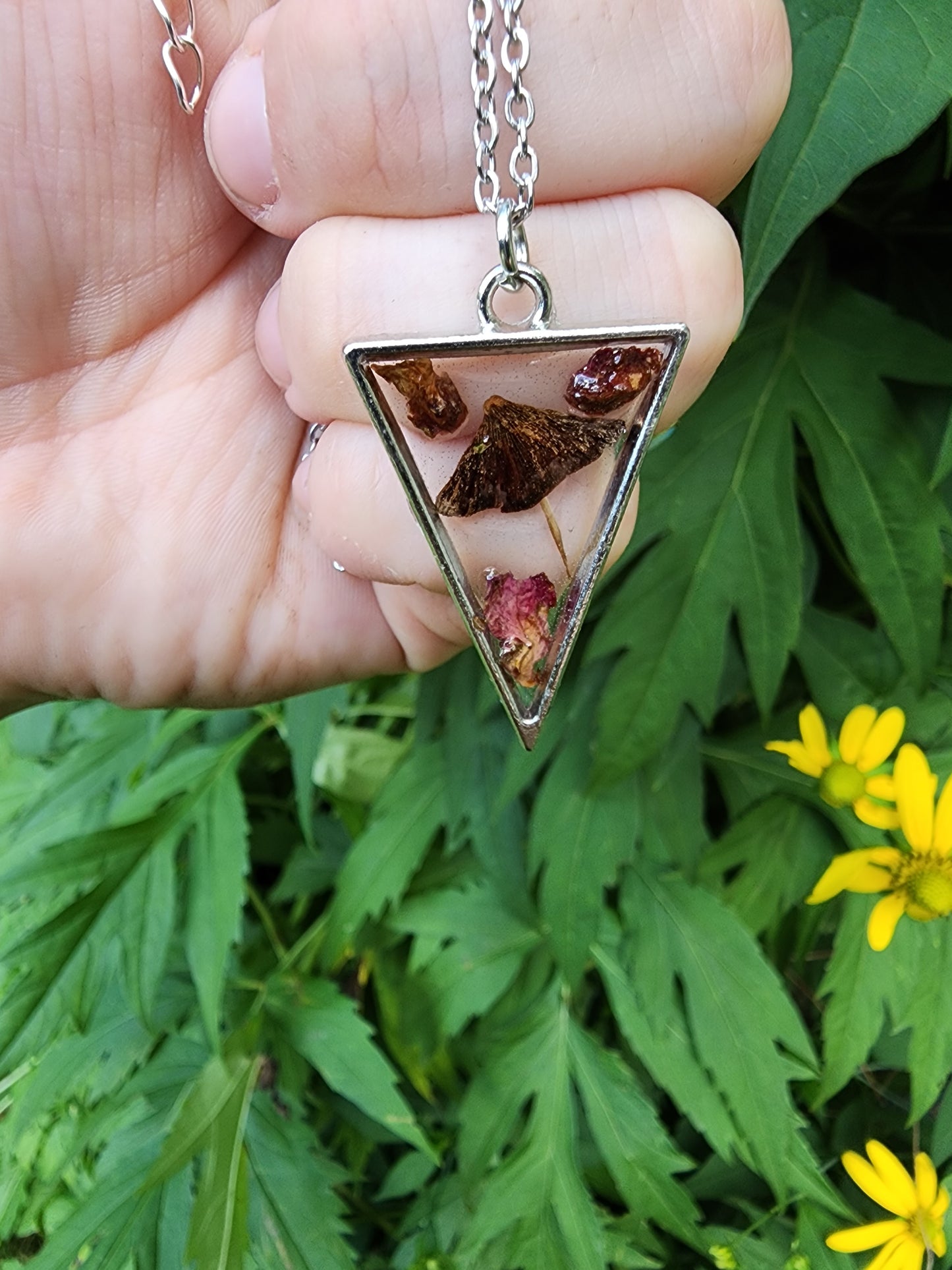 Triangle Mushroom Necklace