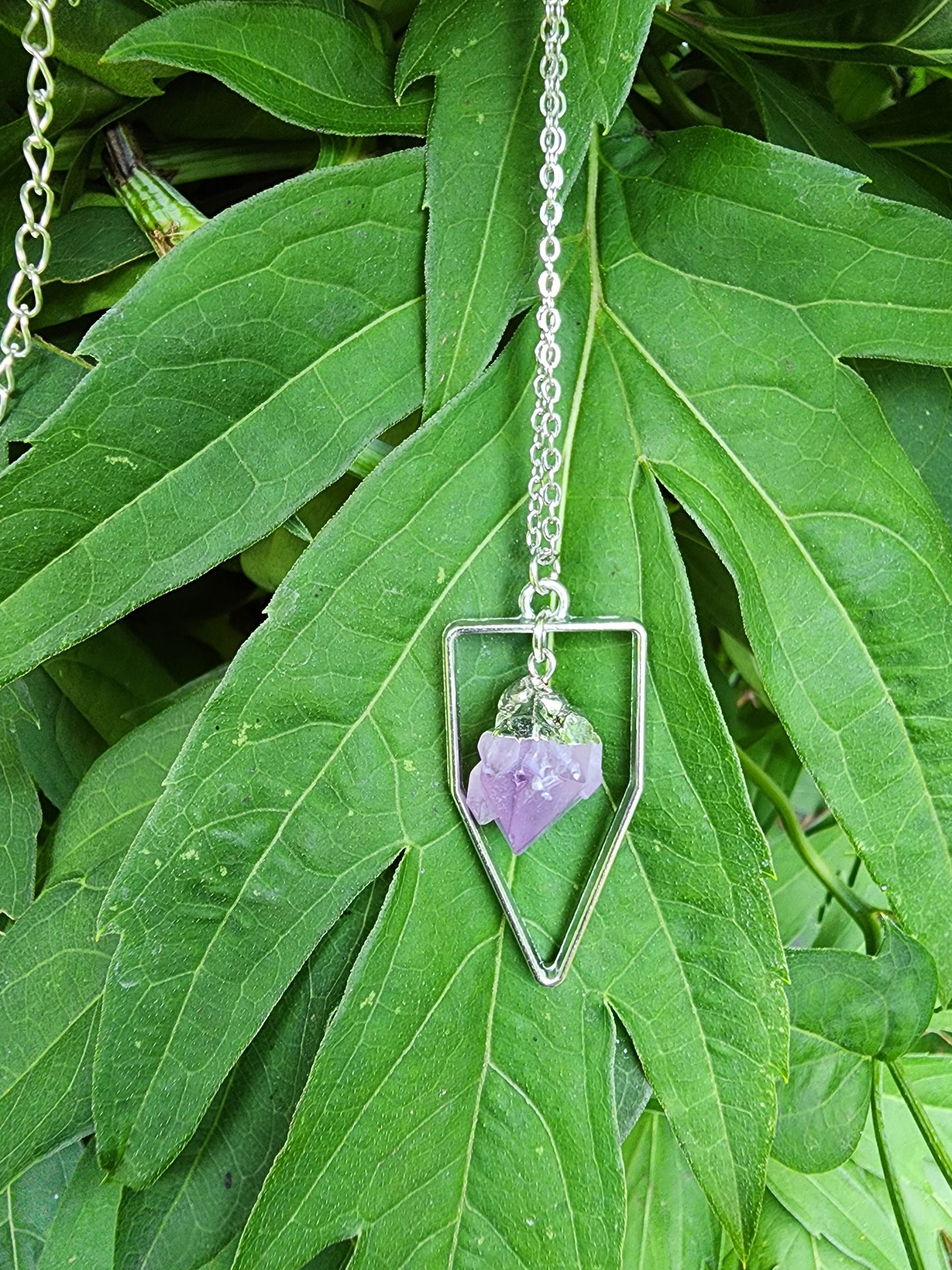Floating Amethyst Necklace