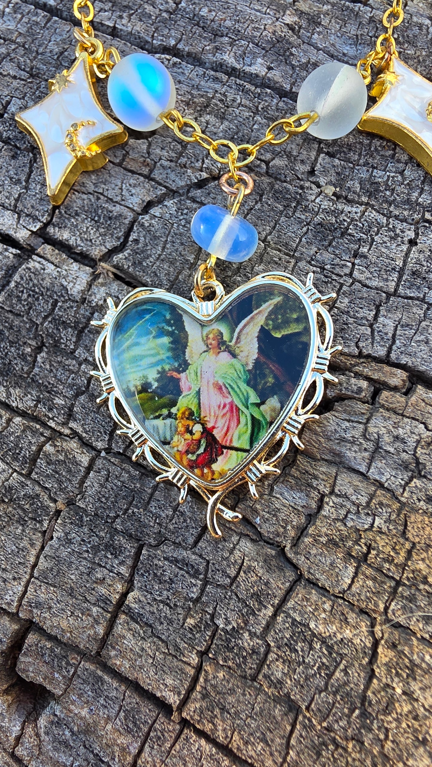 Barbed Wire Painting Necklace