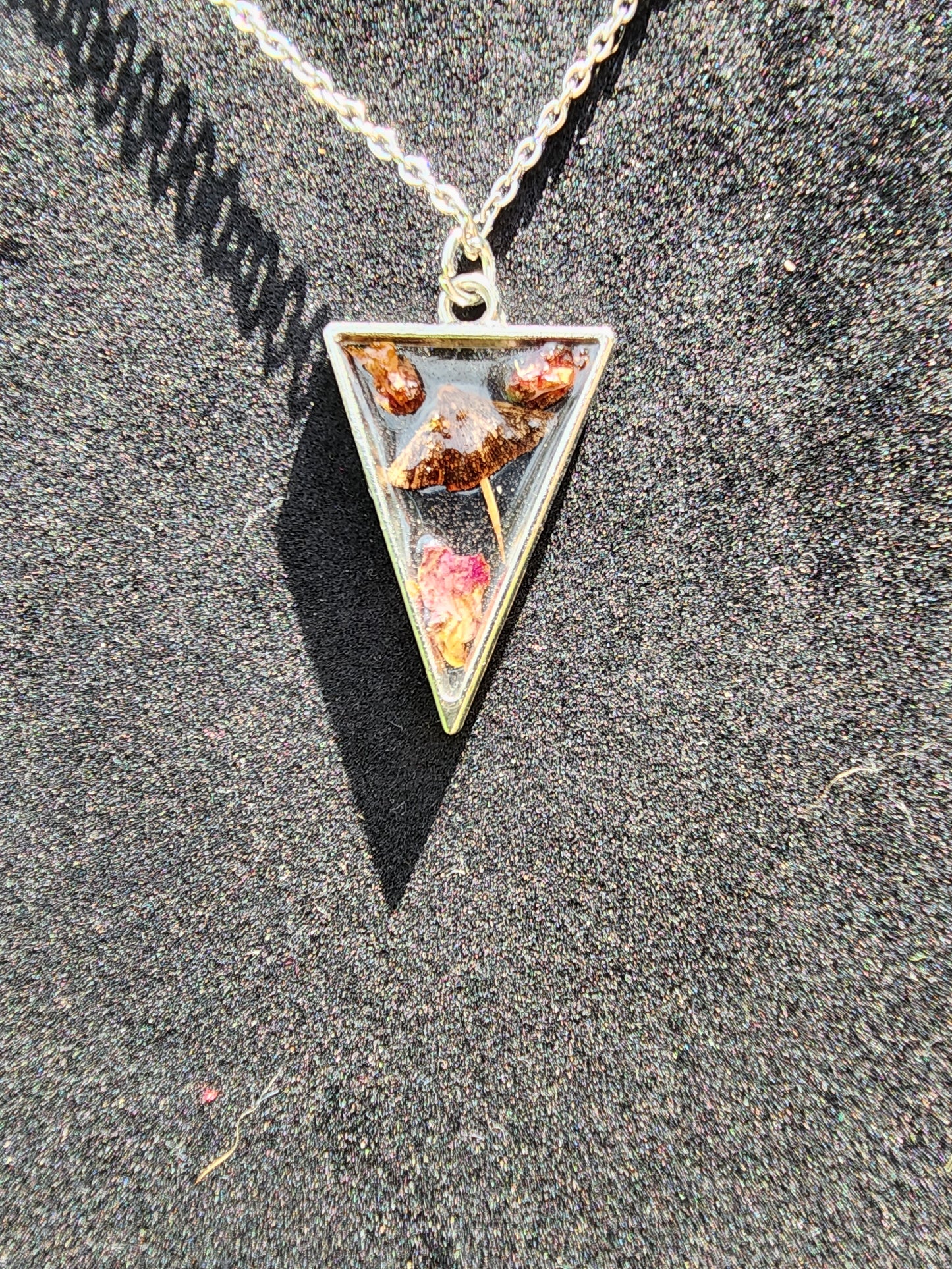 Triangle Mushroom Necklace