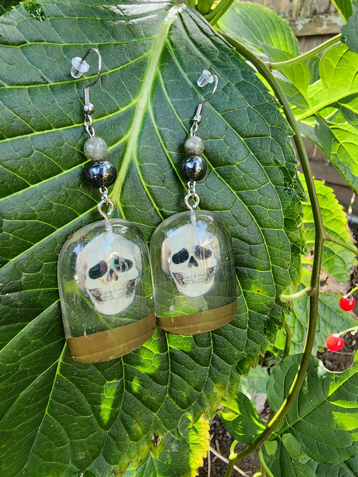 Skull in a Jar Earrings