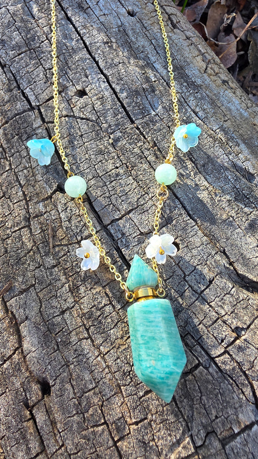 Green Adventurine Bottle Necklace