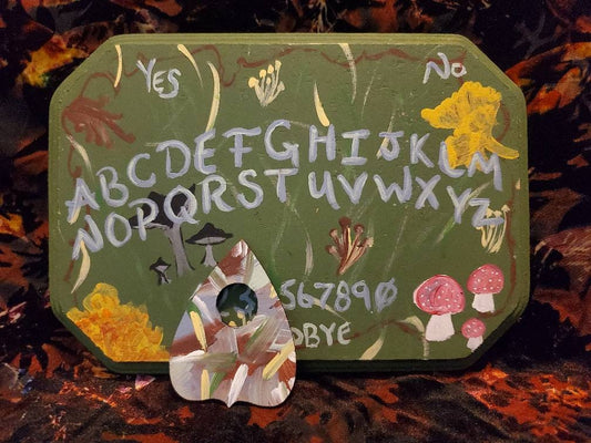 Mushroom Ouija Board and Planchette